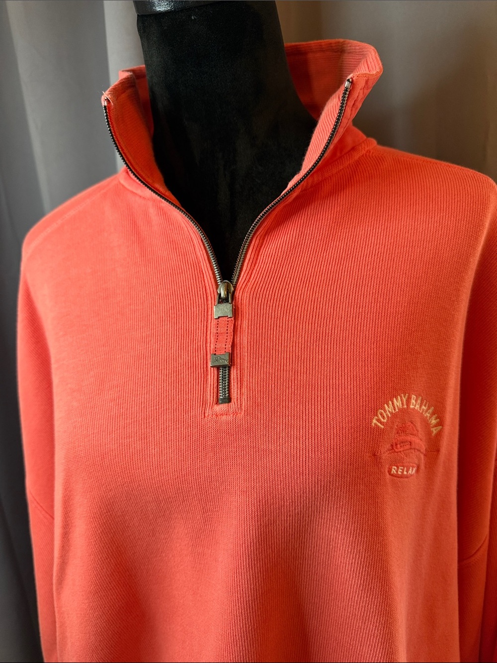 Tommy Bahama Heavy Coral Quarter-Zip Men’s Sweater